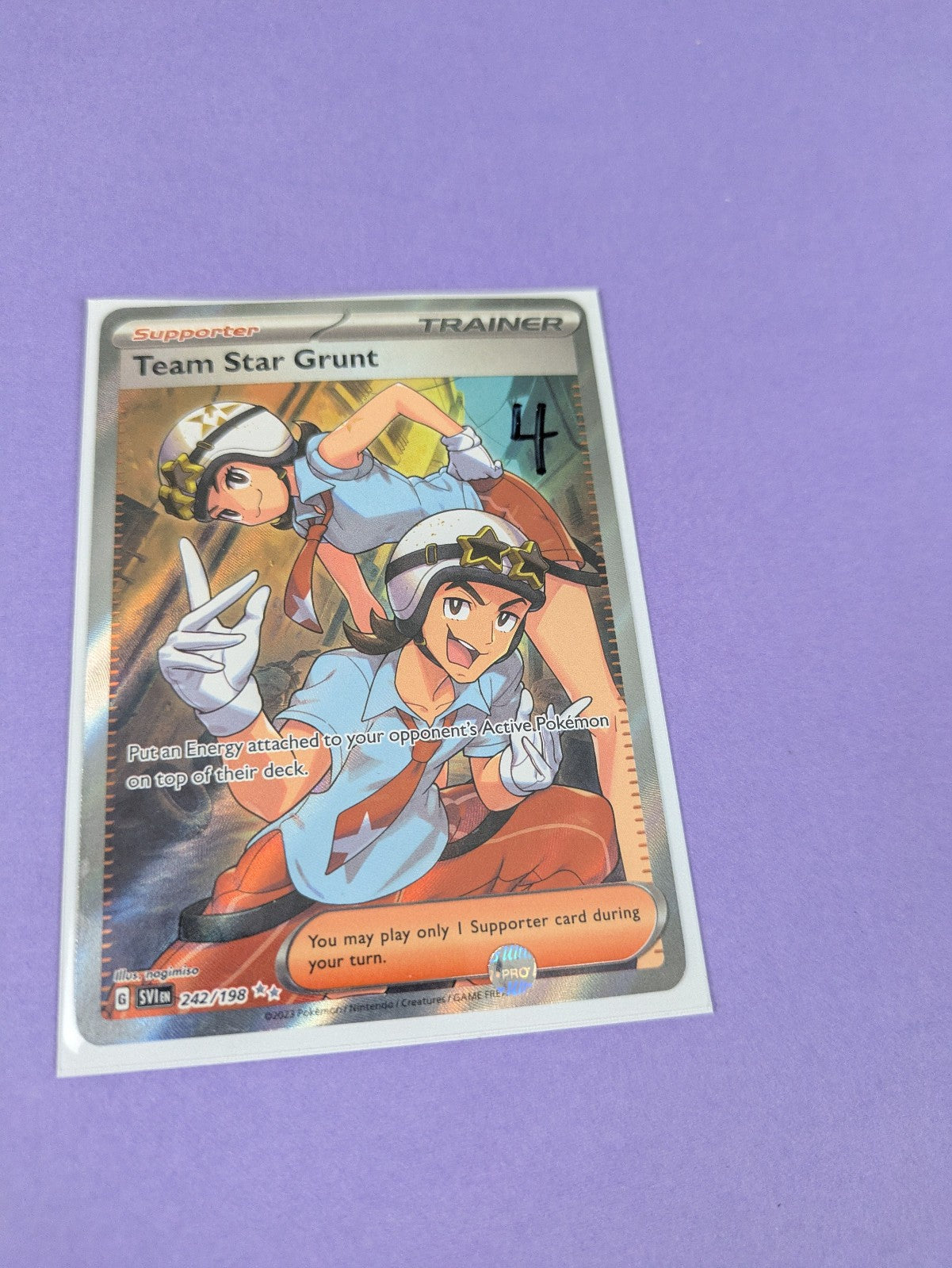 Team Star Grunt - 242/198 - Full Art Secret Rare Scarlet & Violet - Pokemon - LP