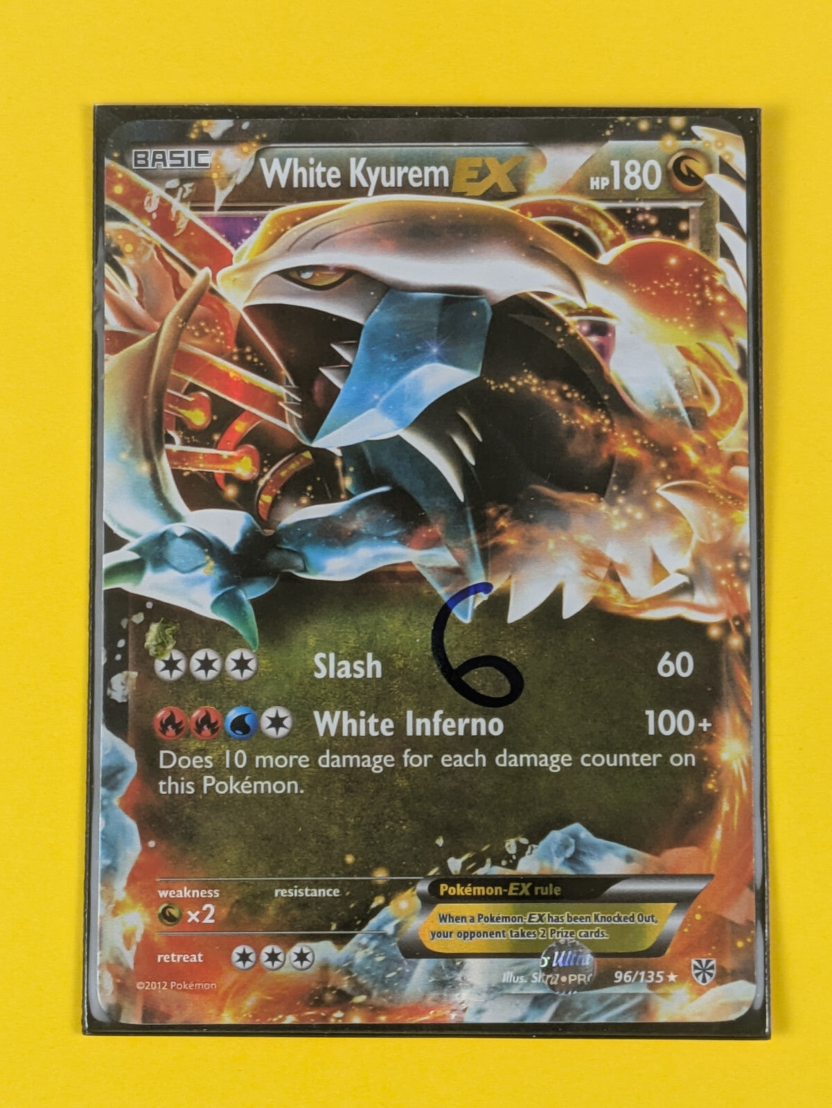 White Kyurem EX - 96/135 - Ultra Rare Plasma Storm - Pokemon Card - NM