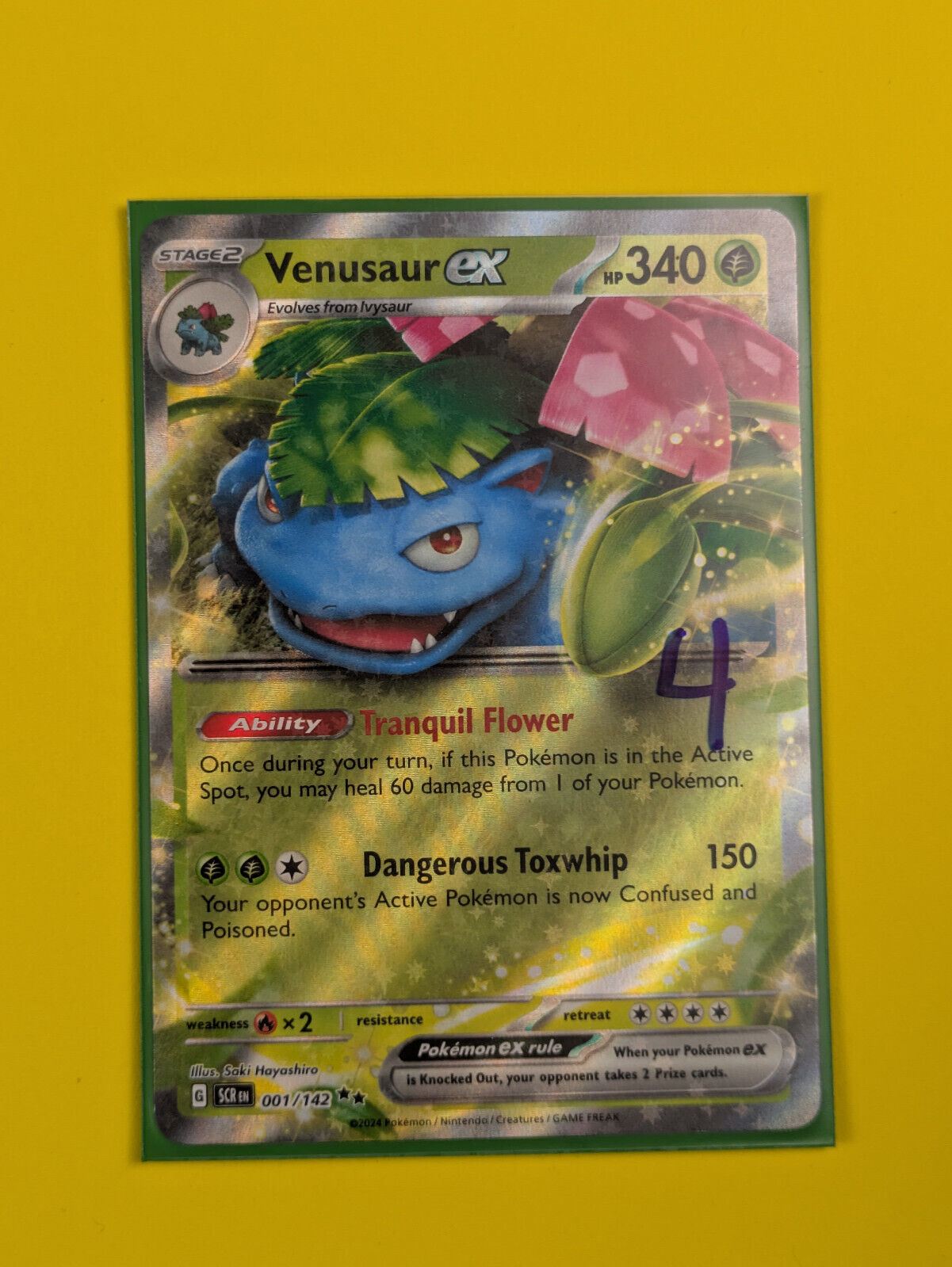 Venusaur ex - 001/142 - Ultra Rare Stellar Crown - Pokemon Card - NM