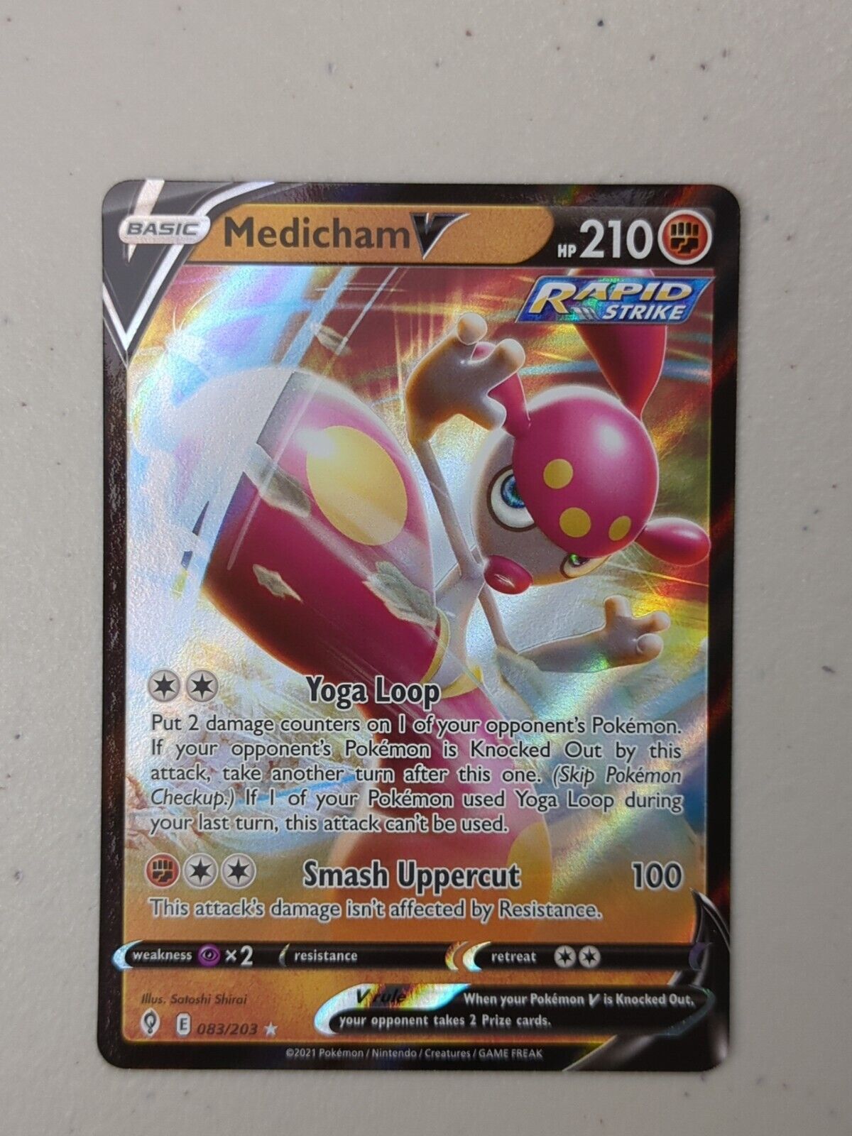 Medicham V - 083/203 - Ultra Rare Evolving Skies - Pokemon Card - NM Collector's Kingdom Medicham V - 083/203 - Ultra Rare Evolving Skies - Pokemon Card - NM Collector's Kingdom