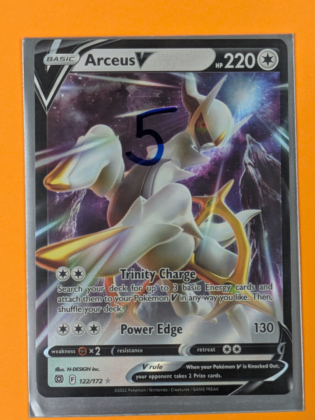 Arceus V - 122/172 - Ultra Rare Brilliant Stars - Pokemon Card - NM
