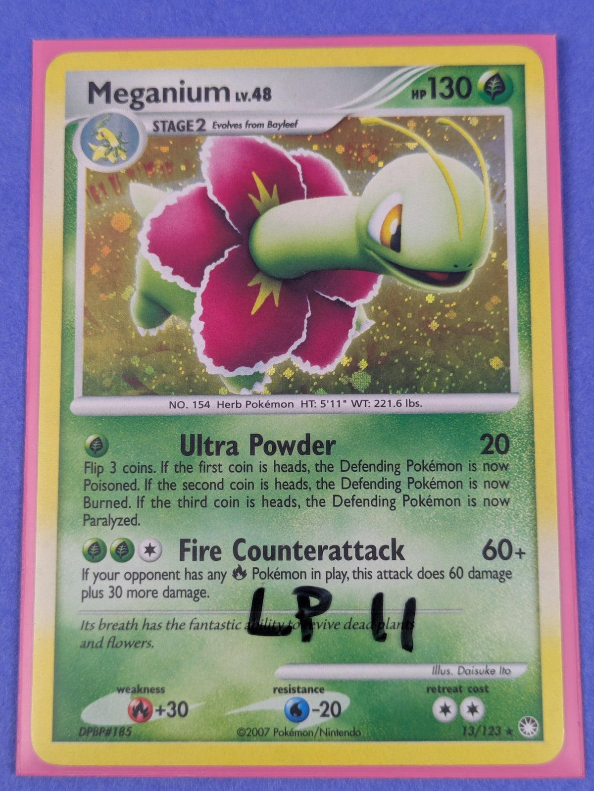 Meganium - 13/123 - Holo Rare Mysterious Treasures - Pokemon Card - LP