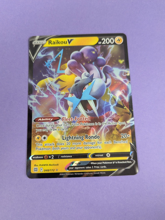 Raikou V - 048/172 - Ultra Rare Brilliant Stars - Pokemon Card - NM