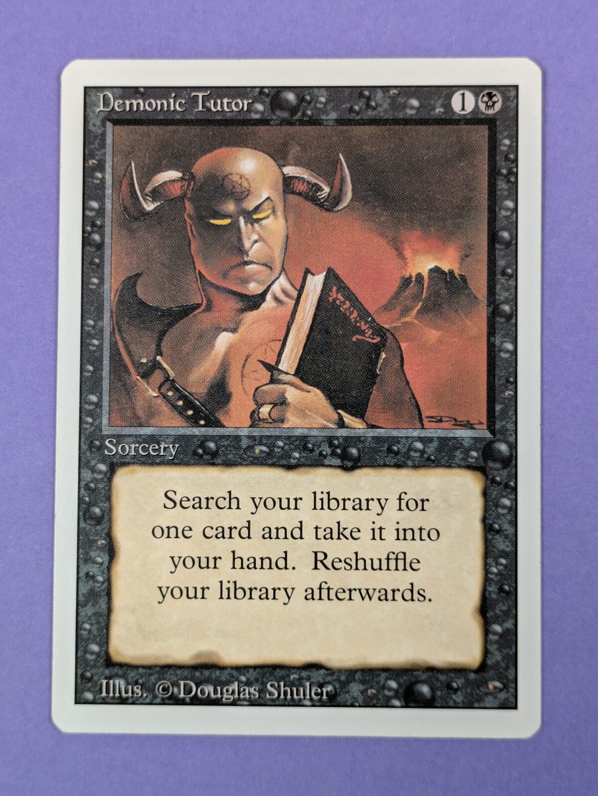 MTG Magic The Gathering: Revised Edition: Demonic Tutor Uncommon - NM