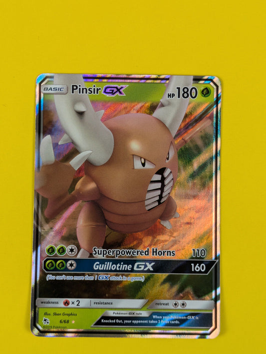 Pinsir GX - 6/68 - Ultra Rare Hidden Fates - Pokemon Card - NM
