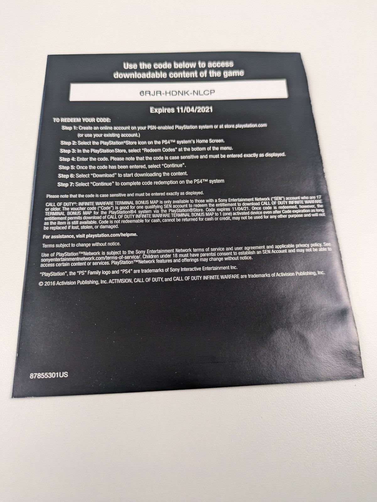 Call of Duty: Infinite Warfare (PS4, 2016) CIB