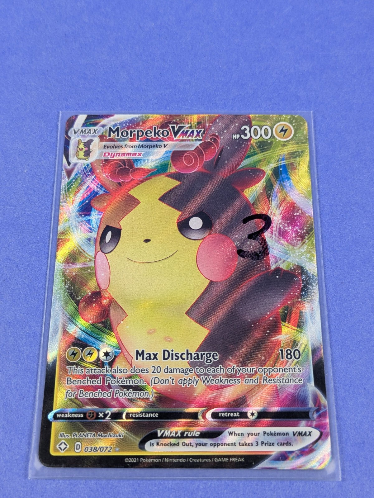 Morpeko VMAX - 038/072 - Rare Holo VMAX Shining Fates - Pokemon Card - NM
