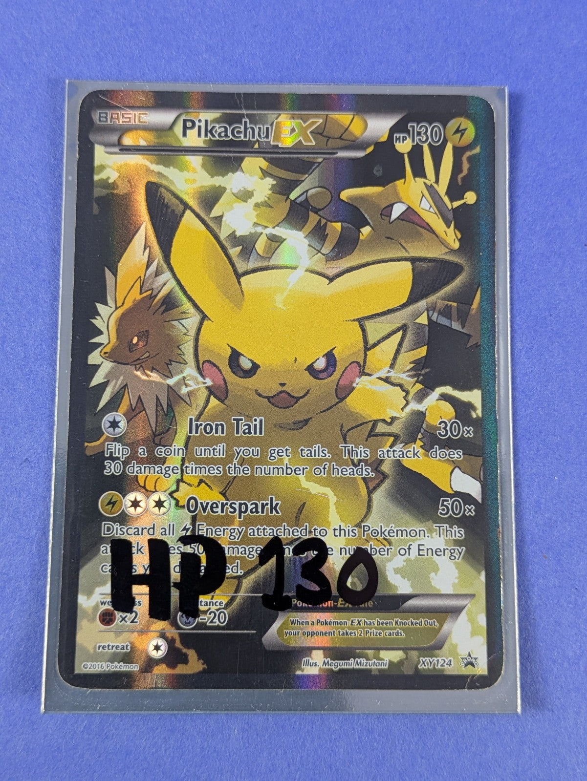 Pikachu EX - XY124 - Ultra Rare Promo XY Promos - Pokemon Card - HP