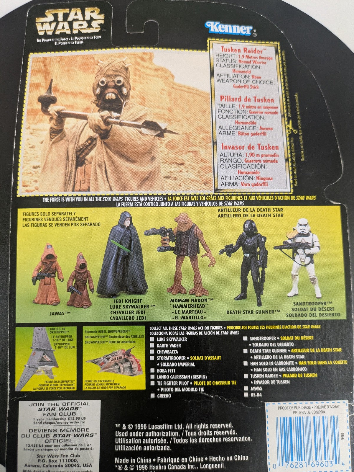 Kenner Star Wars POTF Tusken Raider 69603 Action Figure 3.75" NIB