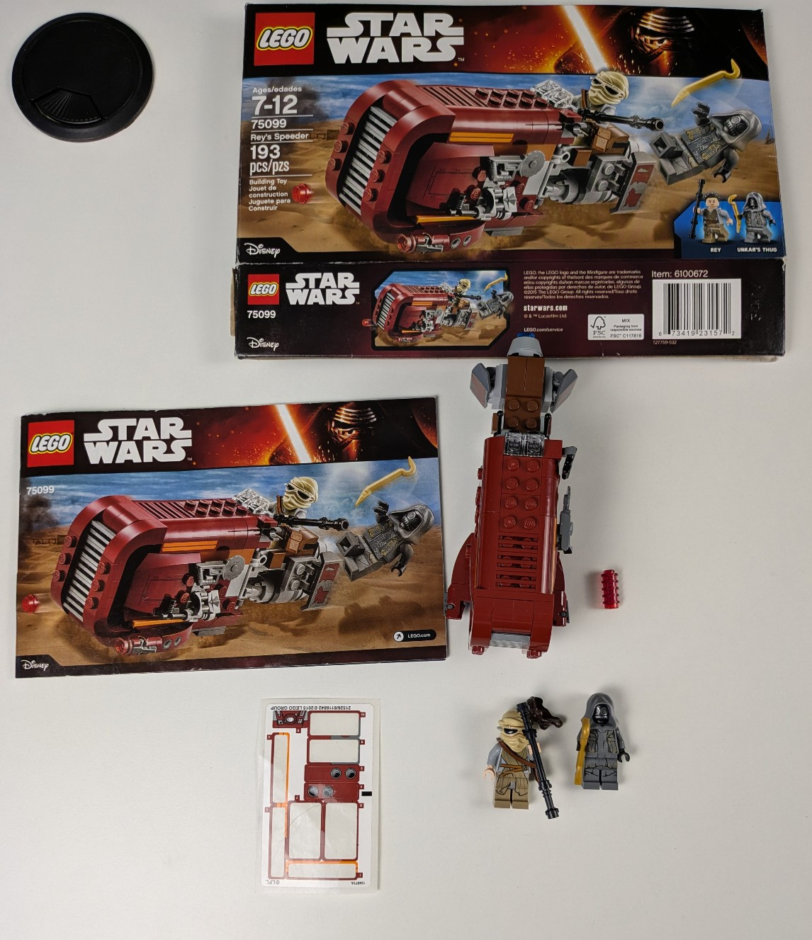 Lego Star Wars: Episode 7: Rey's Speeder Set 75099 - Complete Set