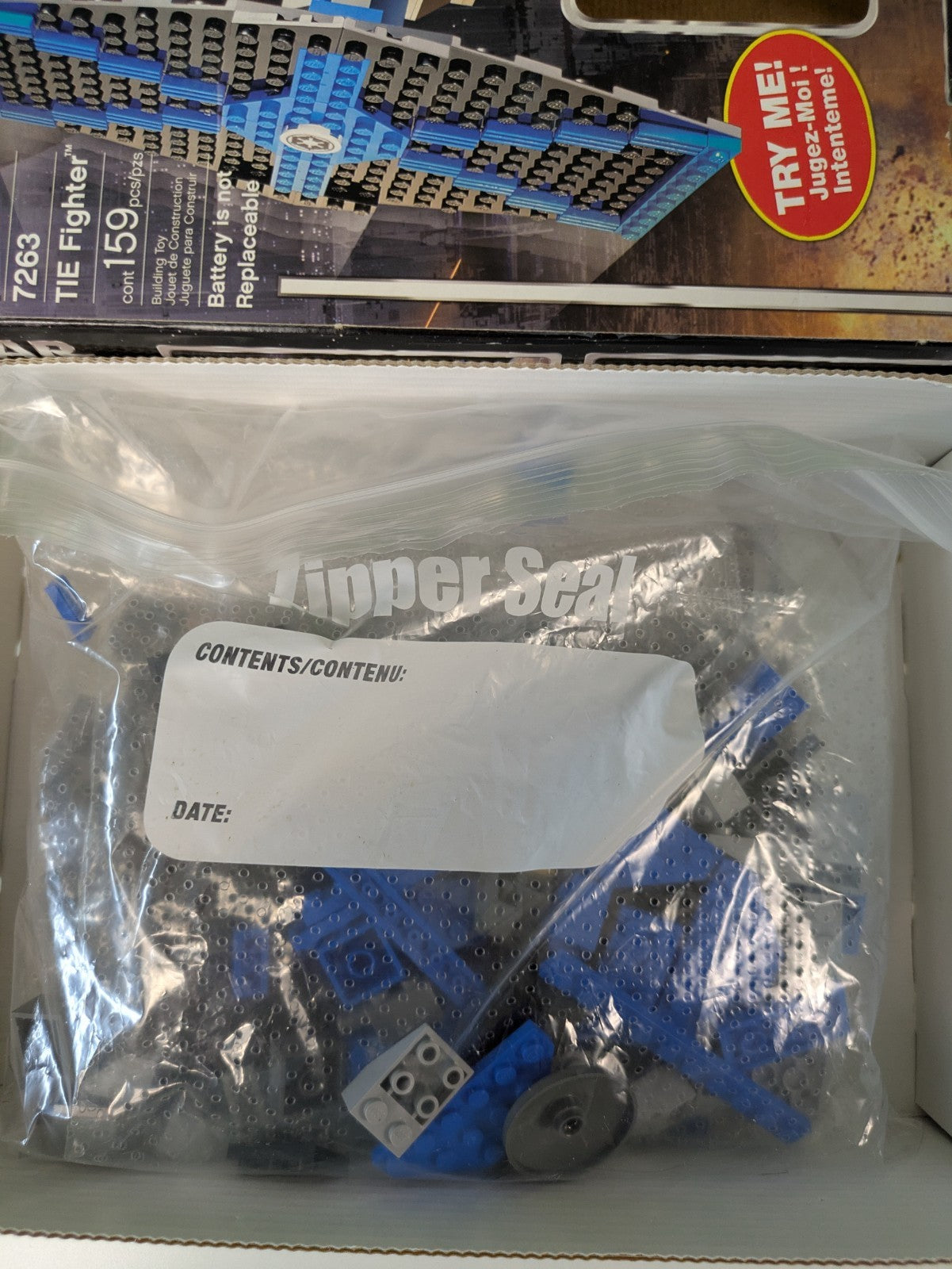 Lego Star Wars: TIE Fighter Set 7263 - (Build Only)