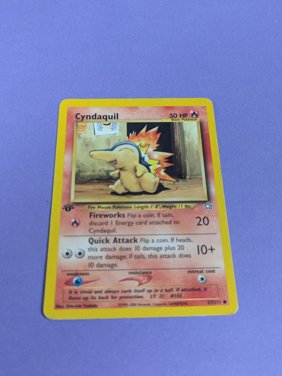 Cyndaquil - 57/111 - Common 1st Edition Neo Genesis - Pokemon Card - MP