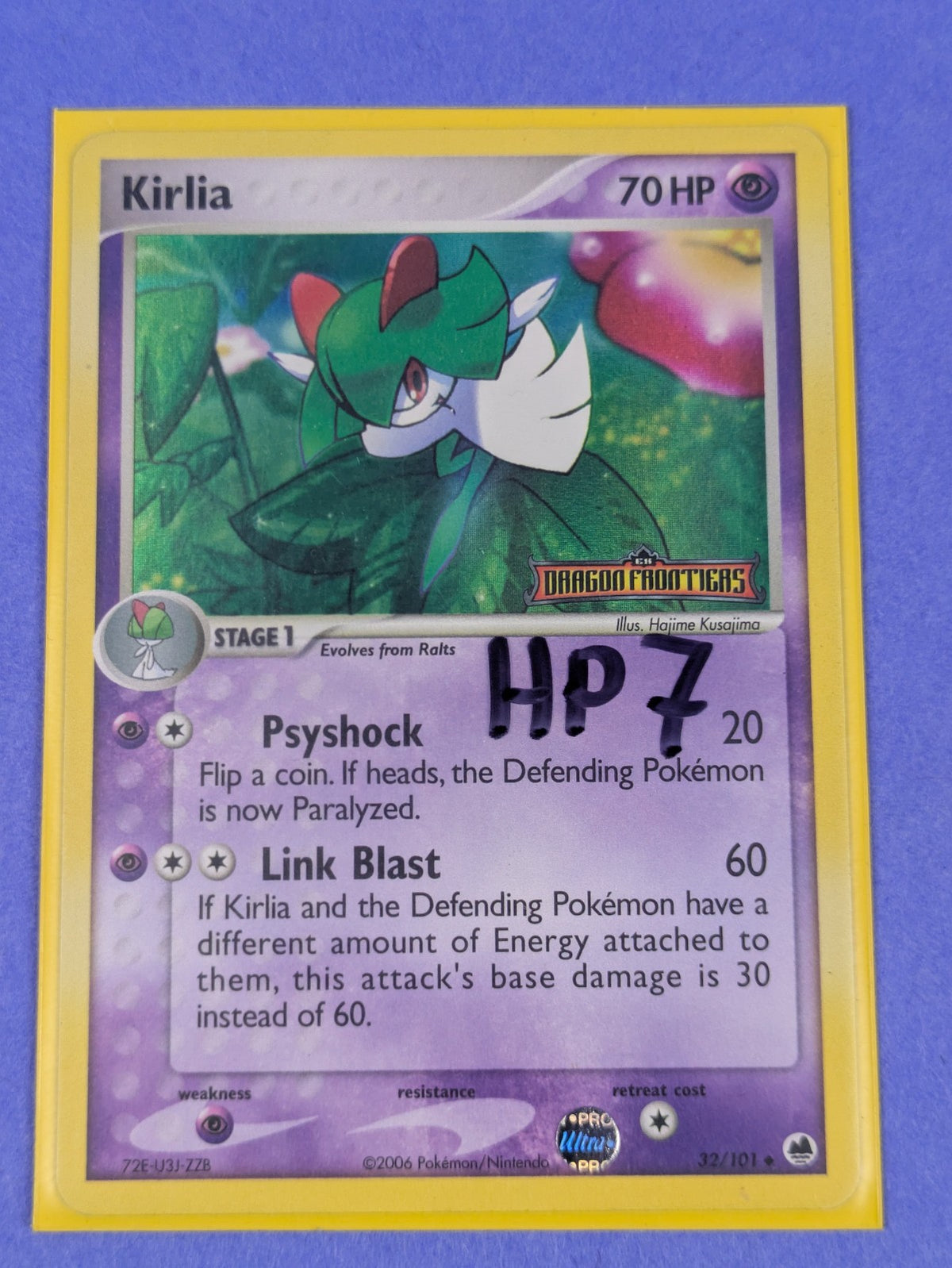 Kirlia - 32/101 - Uncommon Reverse Holo Dragon Frontiers - Pokemon Card - HP
