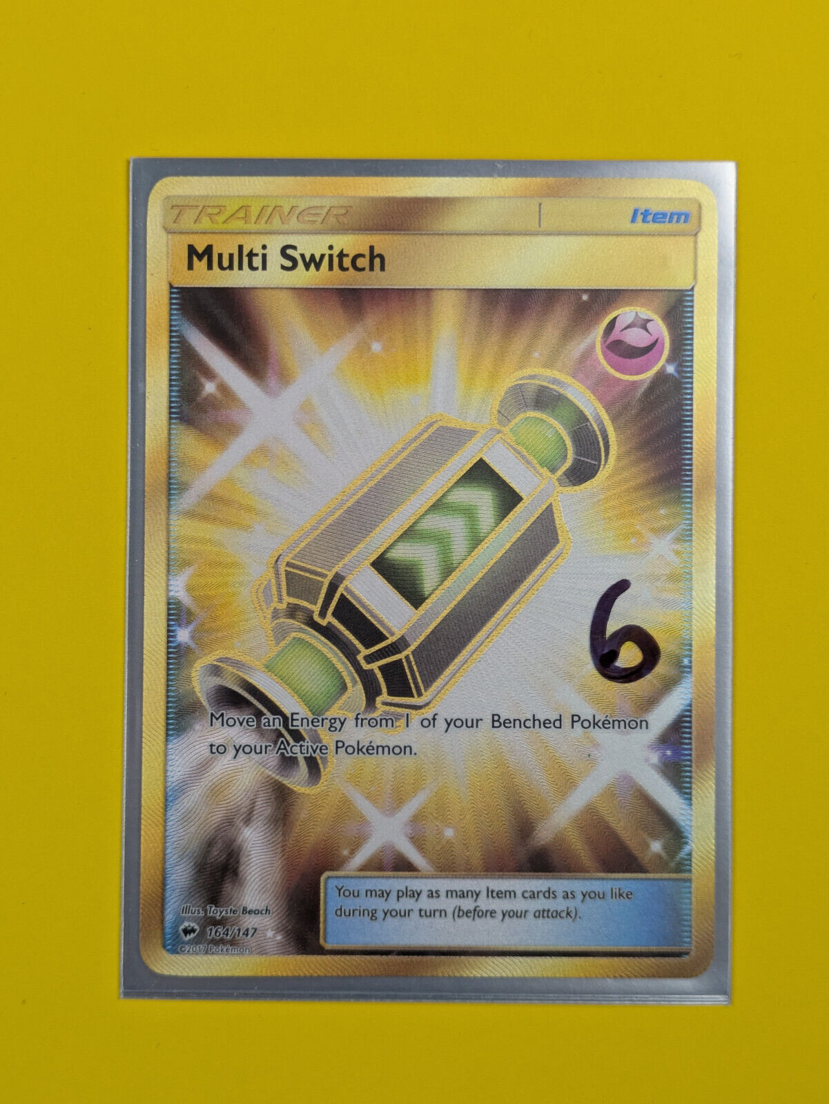 Multi Switch - 164/147 - Secret Rare Burning Shadows - Pokemon Card - NM