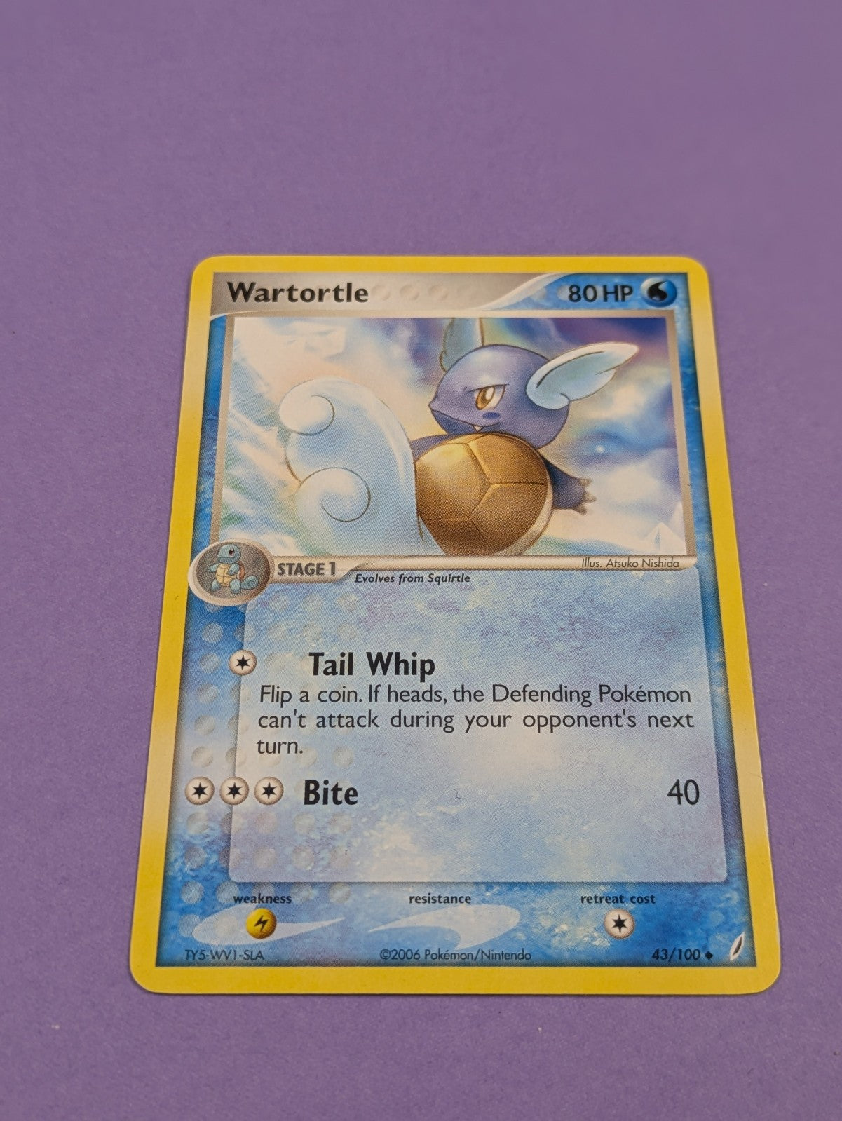 Wartortle - 43/100 -  Uncommon Crystal Guardians - Pokemon Card - NM