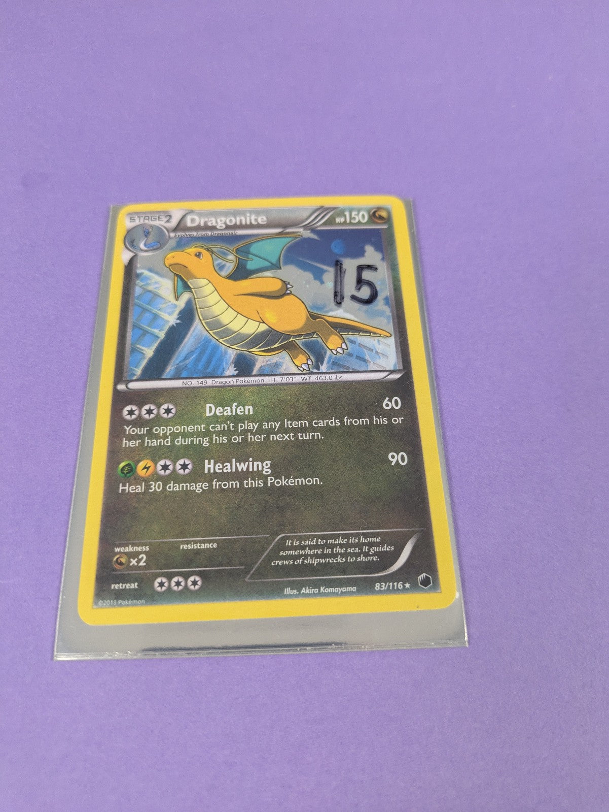 Dragonite - 83/116 - Holo Rare Plasma Freeze - Pokemon Card - NM