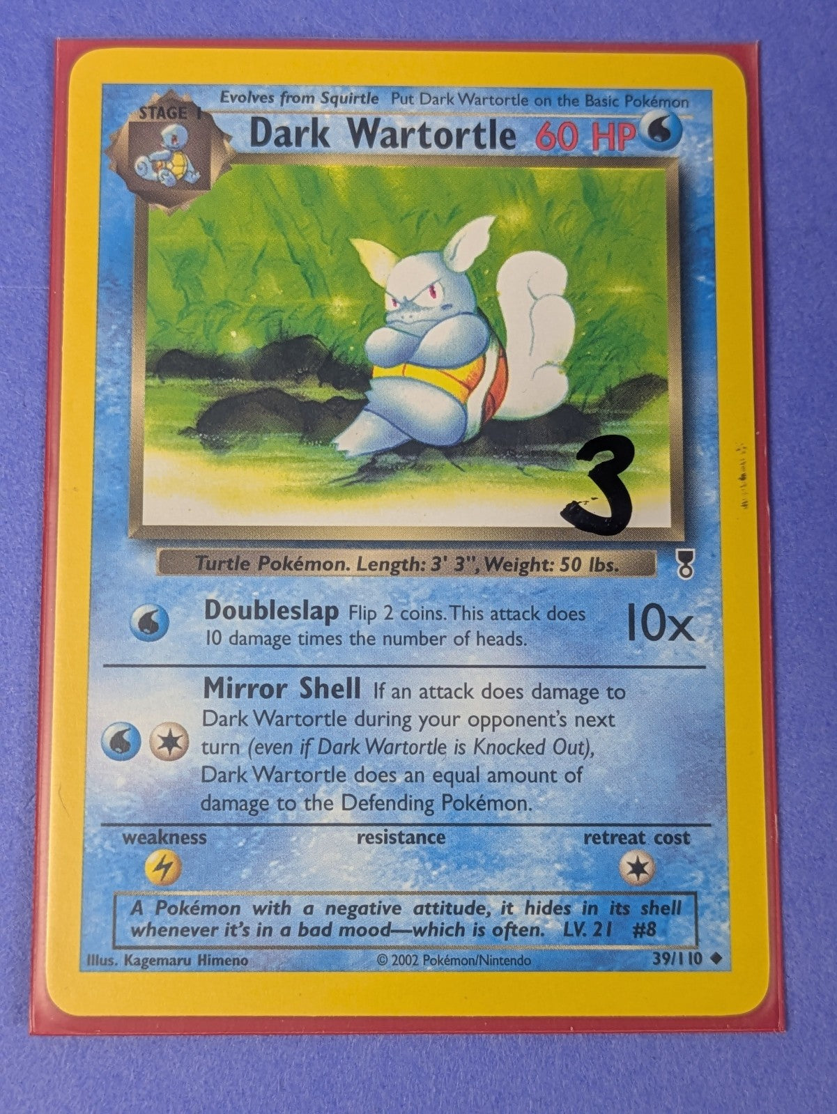 Dark Wartortle - 39/110 - Uncommon Legendary Collection - Pokemon Card - NM