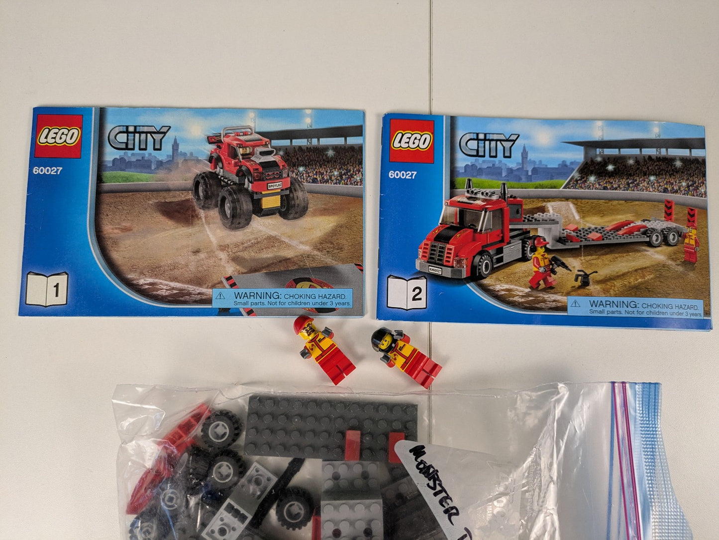 Lego Town: City: Off-Road: Monster Truck Transporter Set 60027 - Incomplete Set