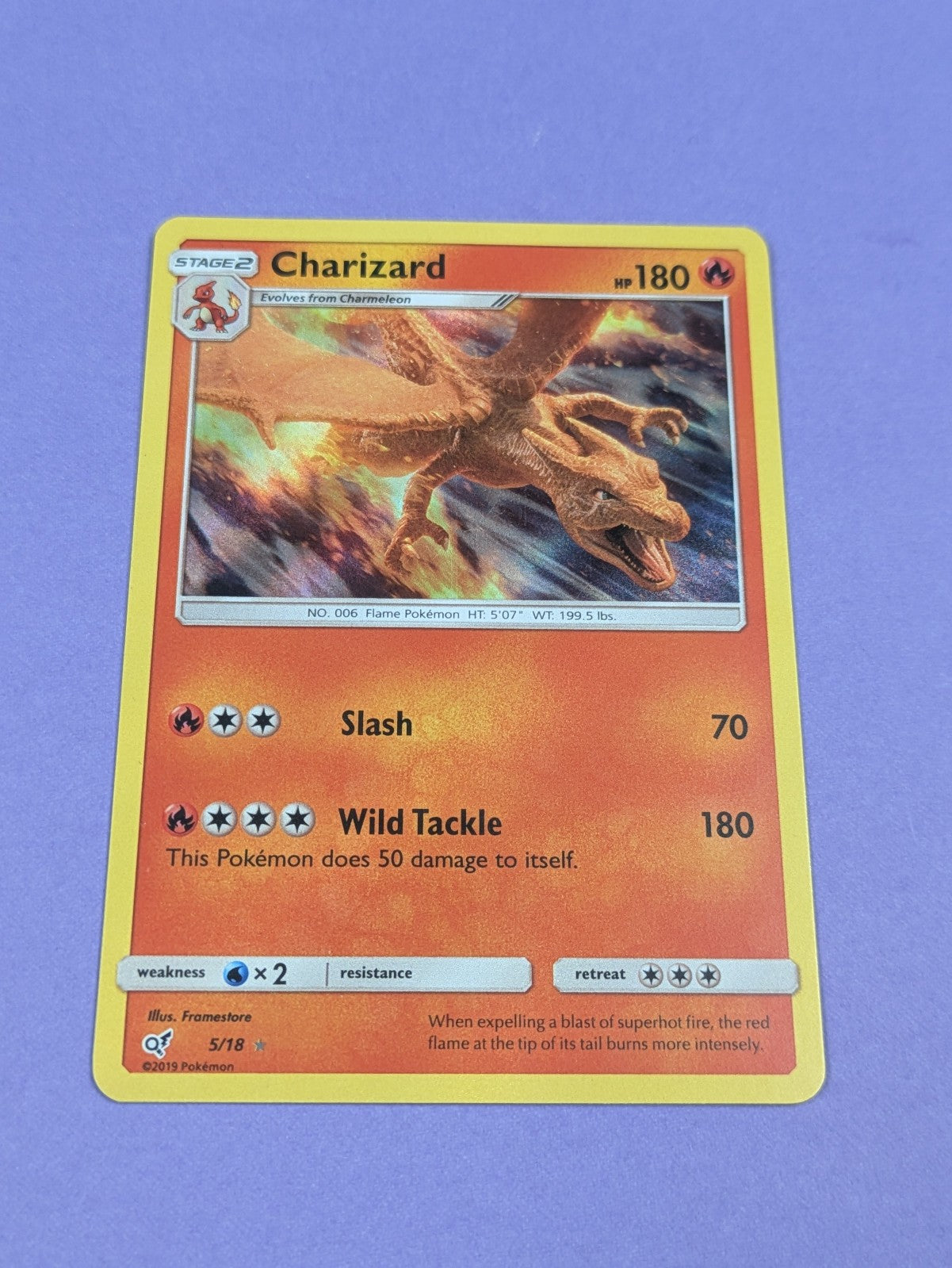 Charizard - 5/18 - Rare Holo Detective Pikachu - Pokemon Card - NM