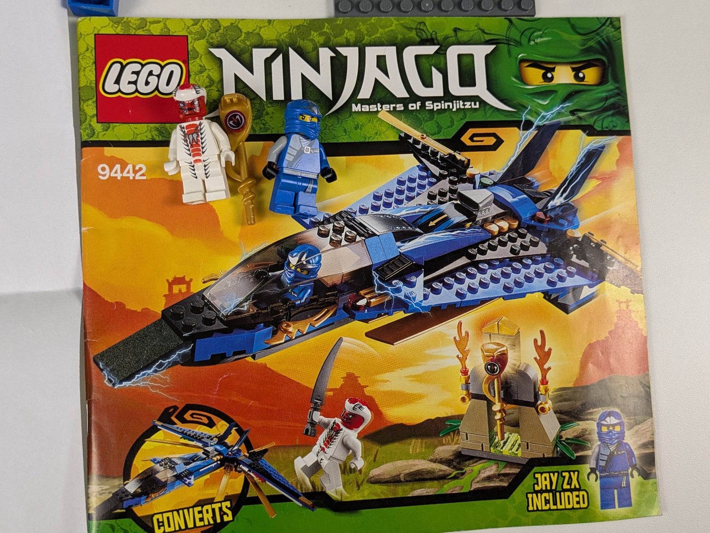 Lego NINJAGO: Rise of the Snakes: Jay's Storm Fighter Set 9442 - Incomplete Set