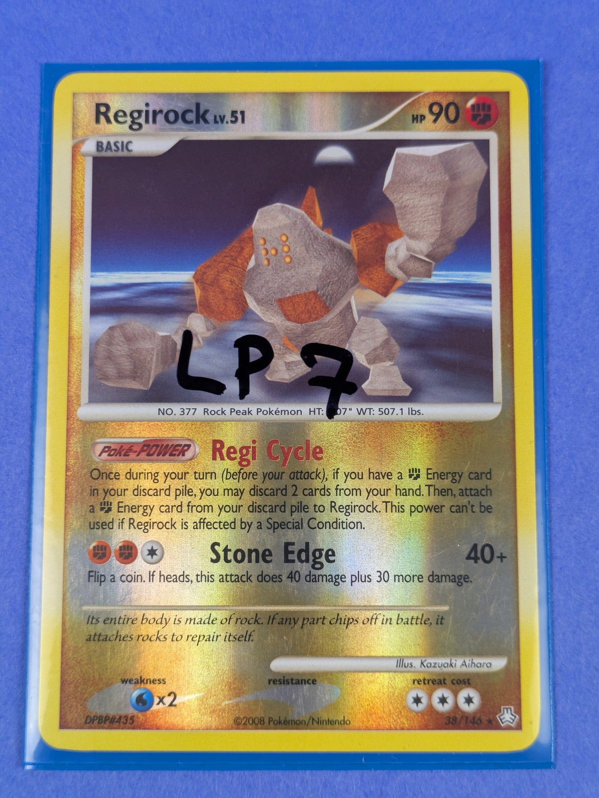 Regirock - 38/146 - Rare Reverse Holo Legends Awakened - Pokemon Card - LP
