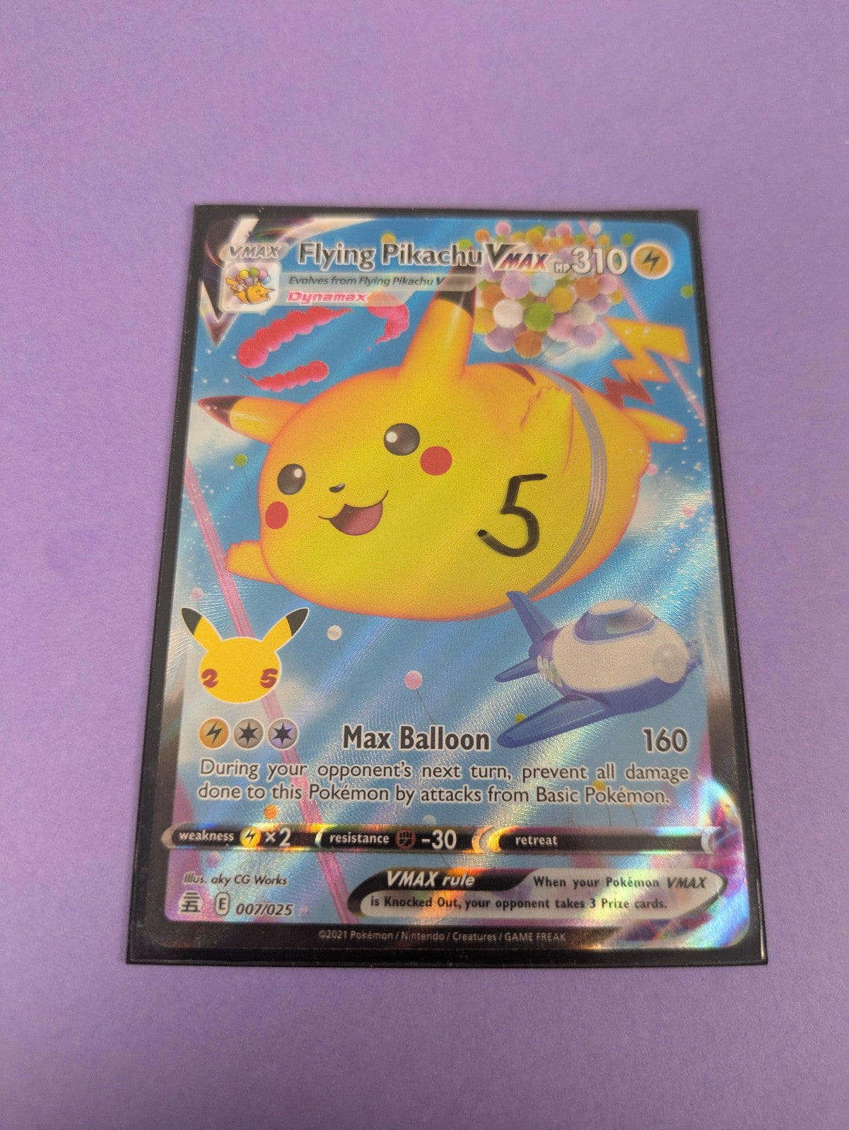 Flying Pikachu VMAX - 7/25 - Ultra Rare Celebrations - Pokemon Card - NM