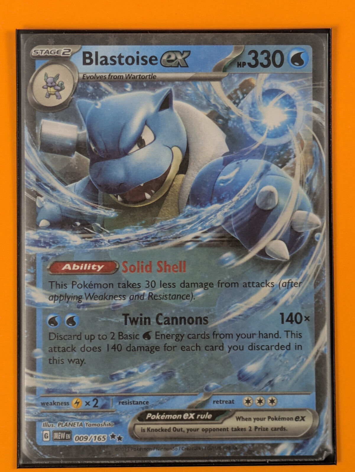 Blastoise ex - 009/165 - Ultra Rare Scarlet & Violet 151 - Pokemon Card - NM