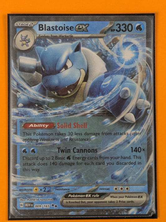 Blastoise ex - 009/165 - Ultra Rare Scarlet & Violet 151 - Pokemon Card - NM