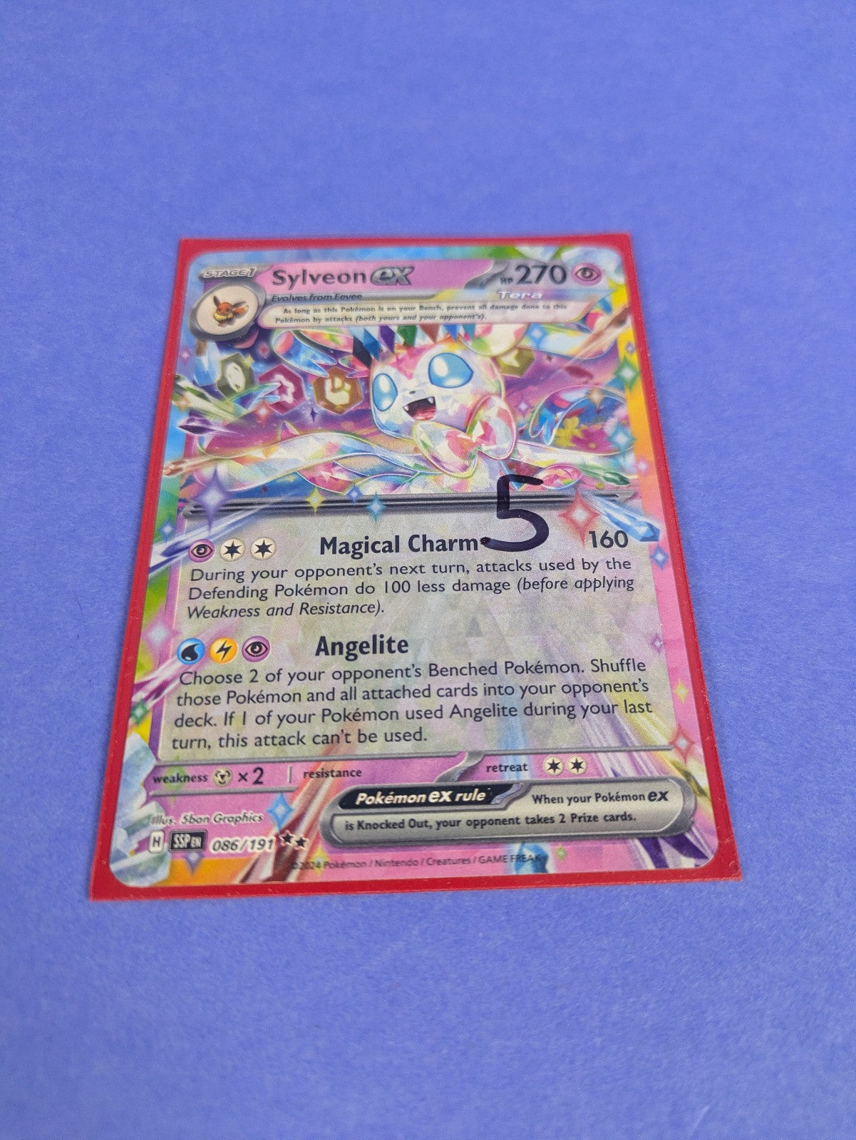 Sylveon ex - 086/191 - Double Rare Surging Sparks - Pokemon Card - NM