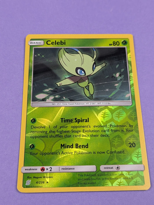 Celebi - 4/236 - Rare Reverse Holo - Pokemon Card - NM
