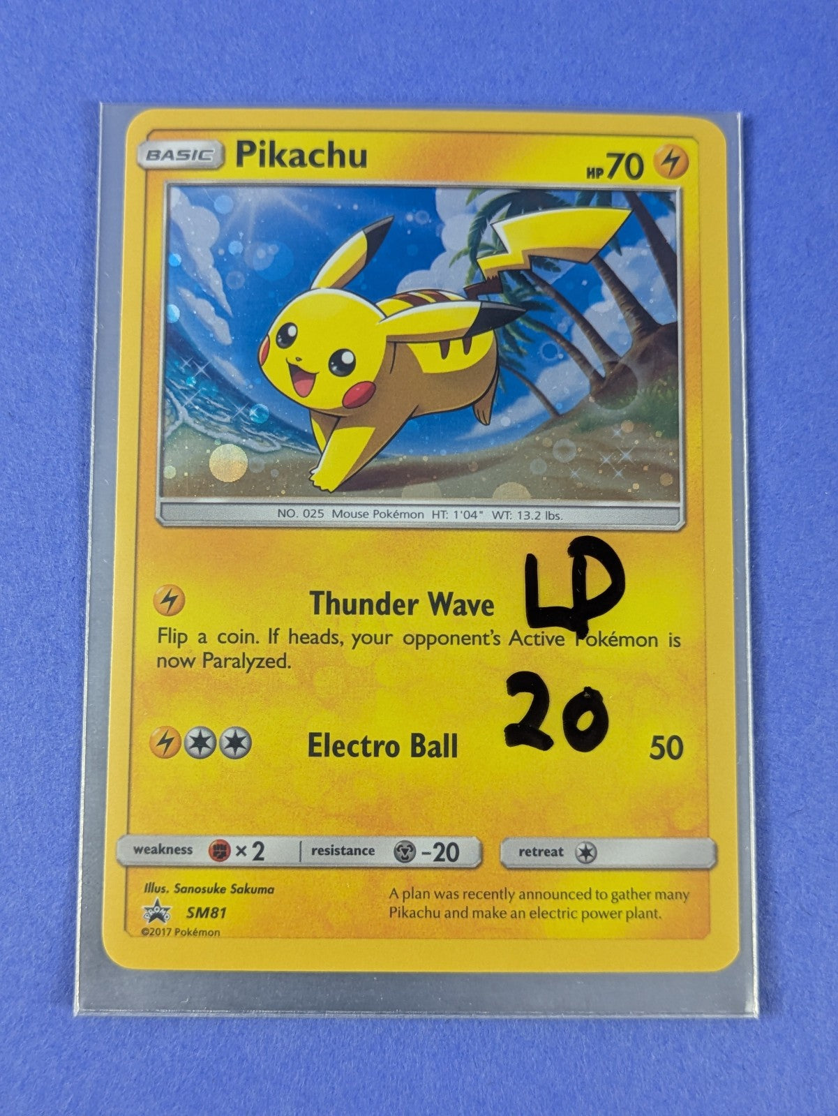 Pikachu - SM81 - Holo Promo Sun & Moon Promos - Pokemon Card - LP
