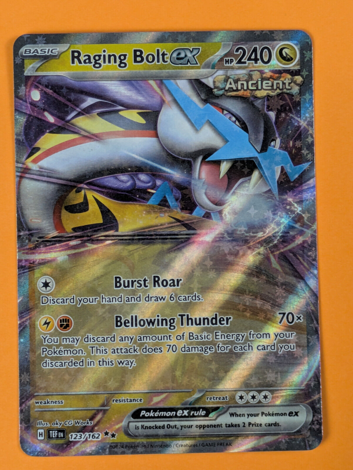 Raging Bolt ex - 123/162 - Ultra Rare Temporal Forces - Pokemon Card - NM