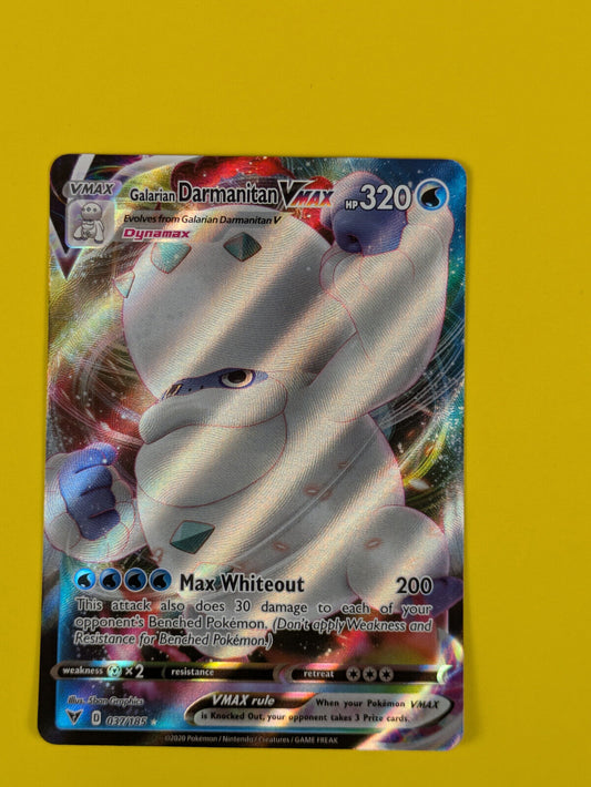 Galarian Darmanitan VMAX - 037/185 - Ultra Rare Vivid Voltage - Pokemon - NM