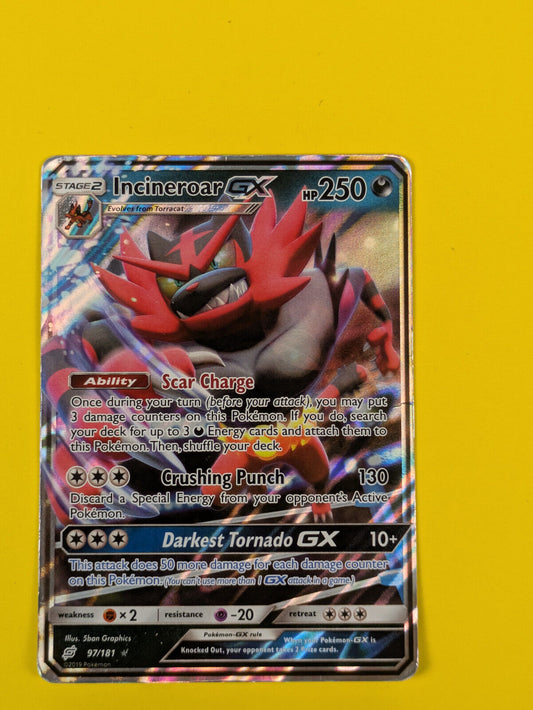 Incineroar GX - 97/181 - Ultra Rare Team Up - Pokemon Card - MP