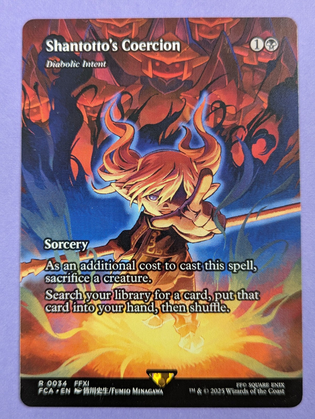MTG: FINAL FANTASY: Shantotto's Coercion - Diabloic Intent Borderless #0034 - NM