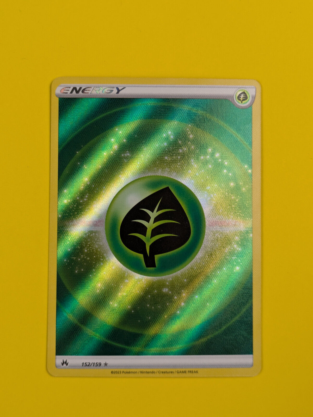 Grass Energy - 152/159 - Full Art Ultra Rare Crown Zenith - Pokemon Card - NM