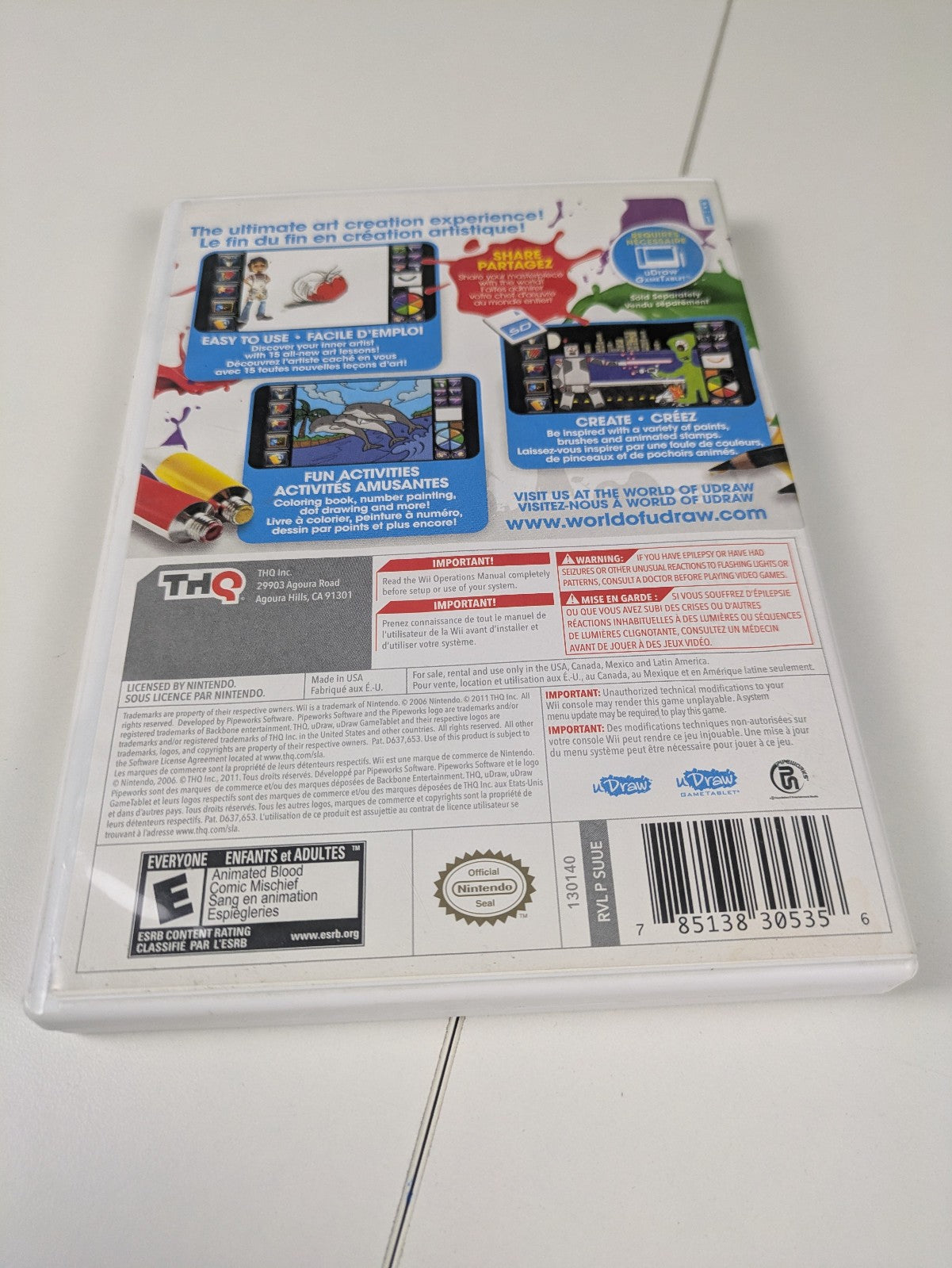 uDraw Studio: Instant Artist (Nintendo Wii, 2010) CIB