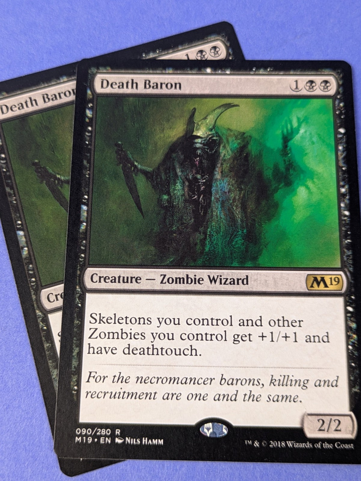 MTG Magic: Core Set 2019: Death Baron #090/280 Rare - LP
