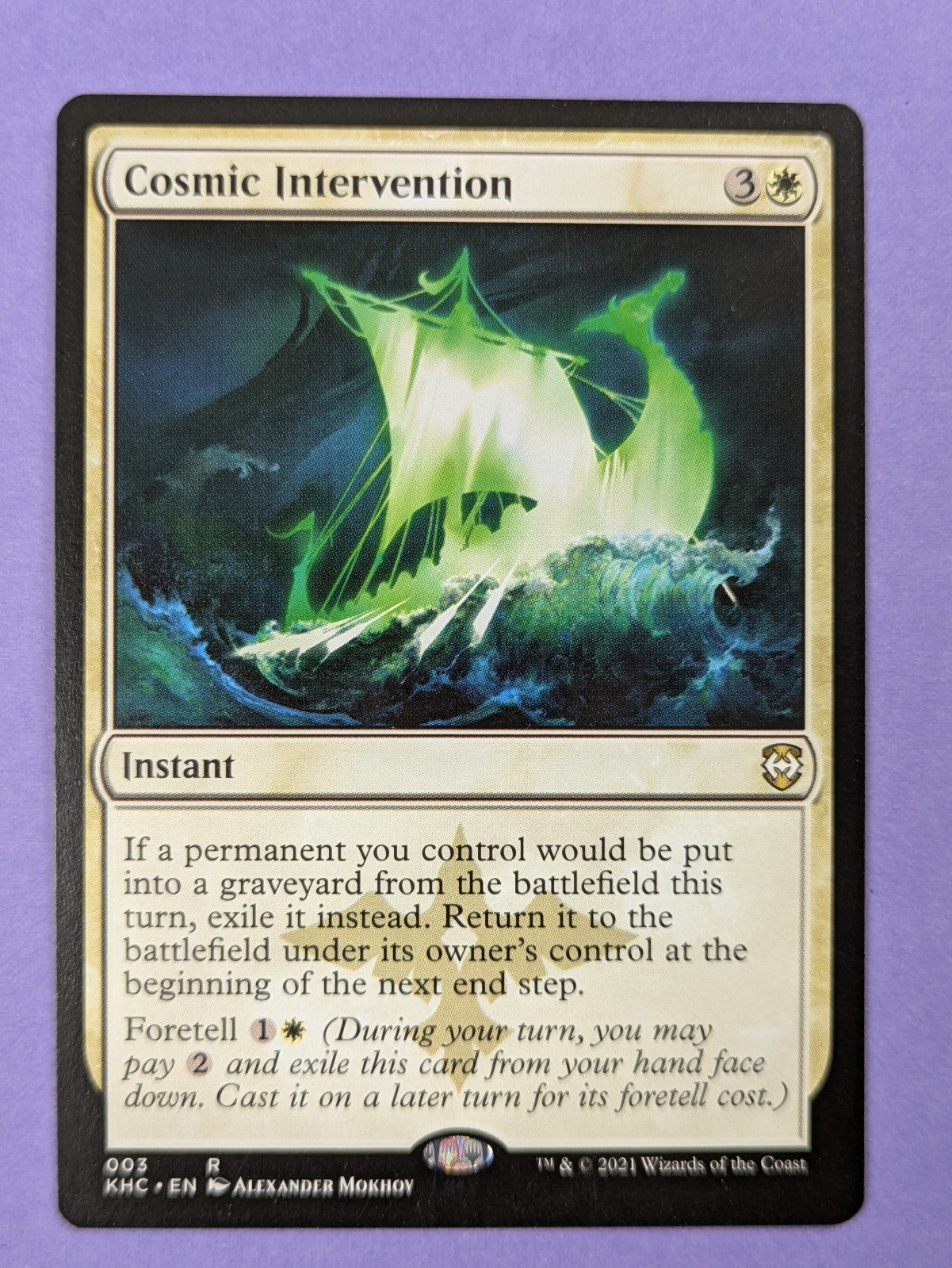 MTG Magic: Kaldheim Commander: Cosmic Intervention #003 Rare - NM