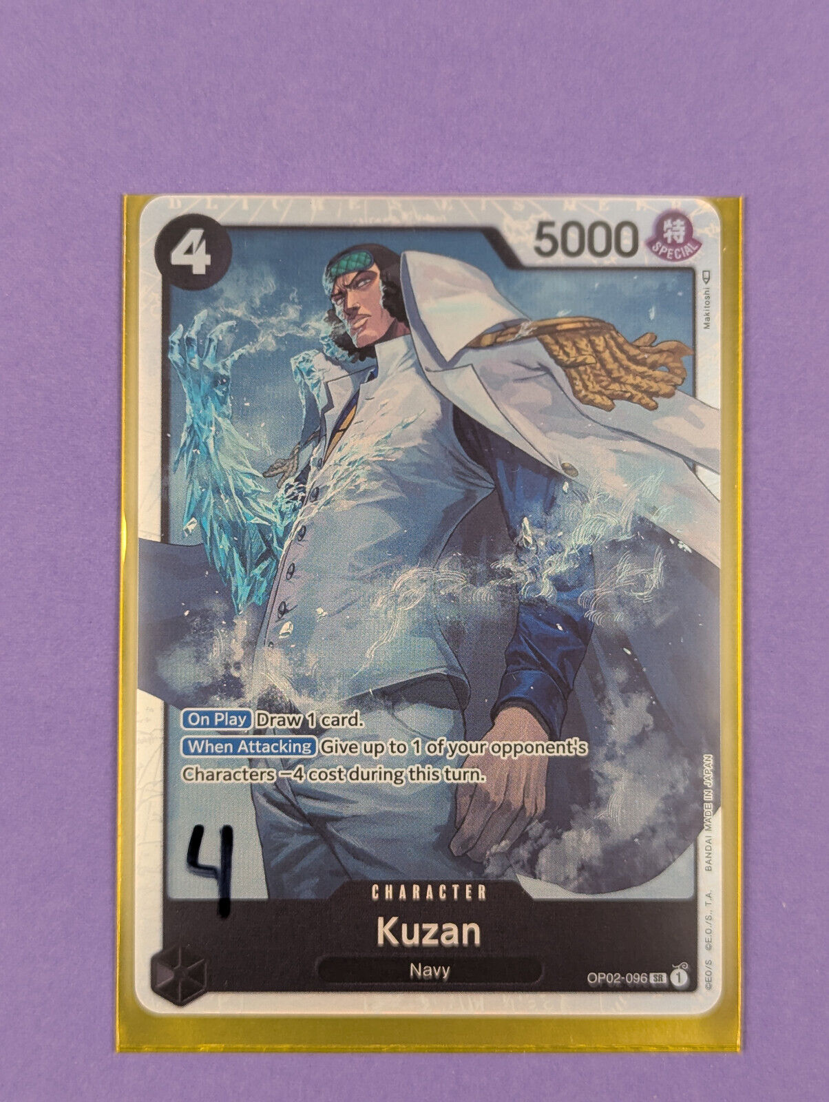 one piece paramount war rare cards ONE PIECE Card Game: Paramount War: Kuzan OP02-096 Super Rare Foil