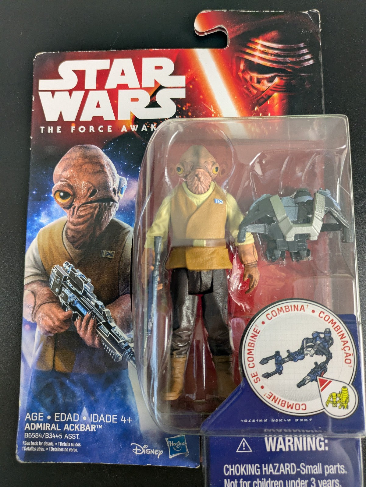 Hasbro Star Wars The Force Awakens Admiral Ackbar B6584 3.75" Action Figure NIB