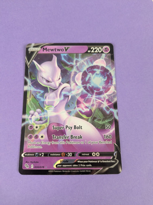 Mewtwo V - 030/078 - Ultra Rare Pokemon GO - Pokemon Card - NM