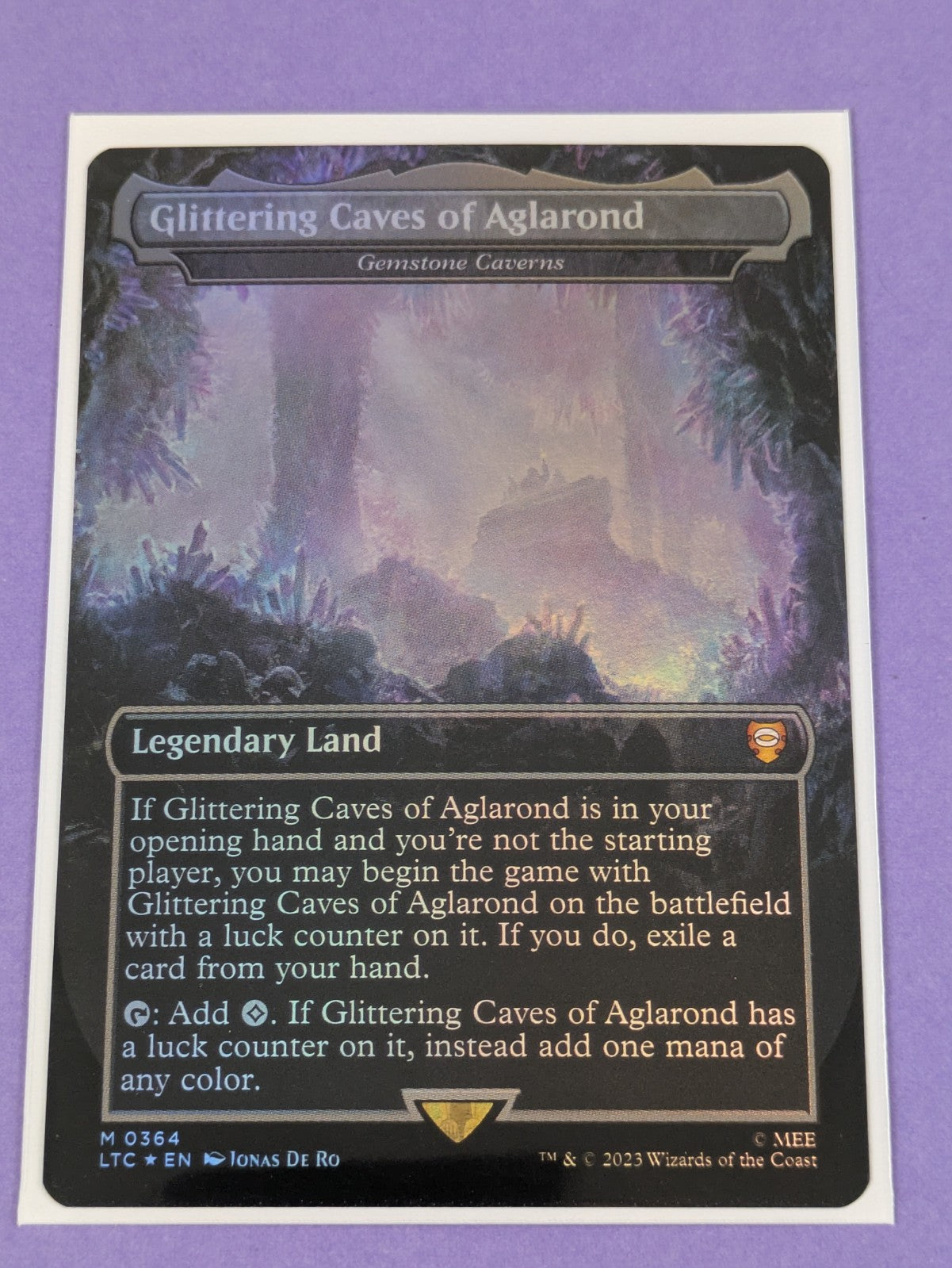 MTG: Lord of the Rings: Gliterring Caves of Algarond Gemstone Caverns Foil #0364