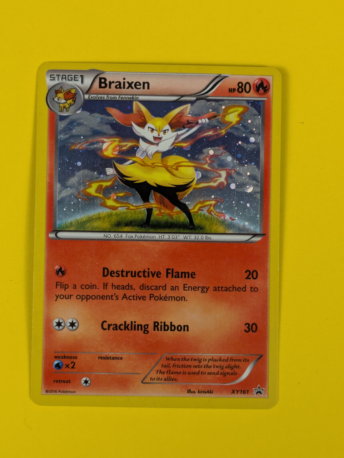 Braixen - XY161 - Holo Promo XY Promos - Pokemon Card - NM