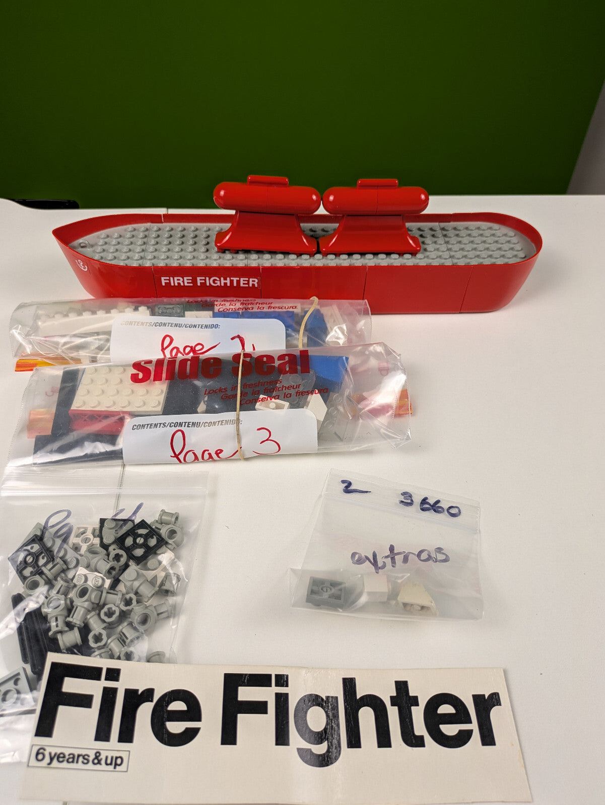 Lego Boat: Fire: Fire Fighter Ship Set 775 - w/ Instructions