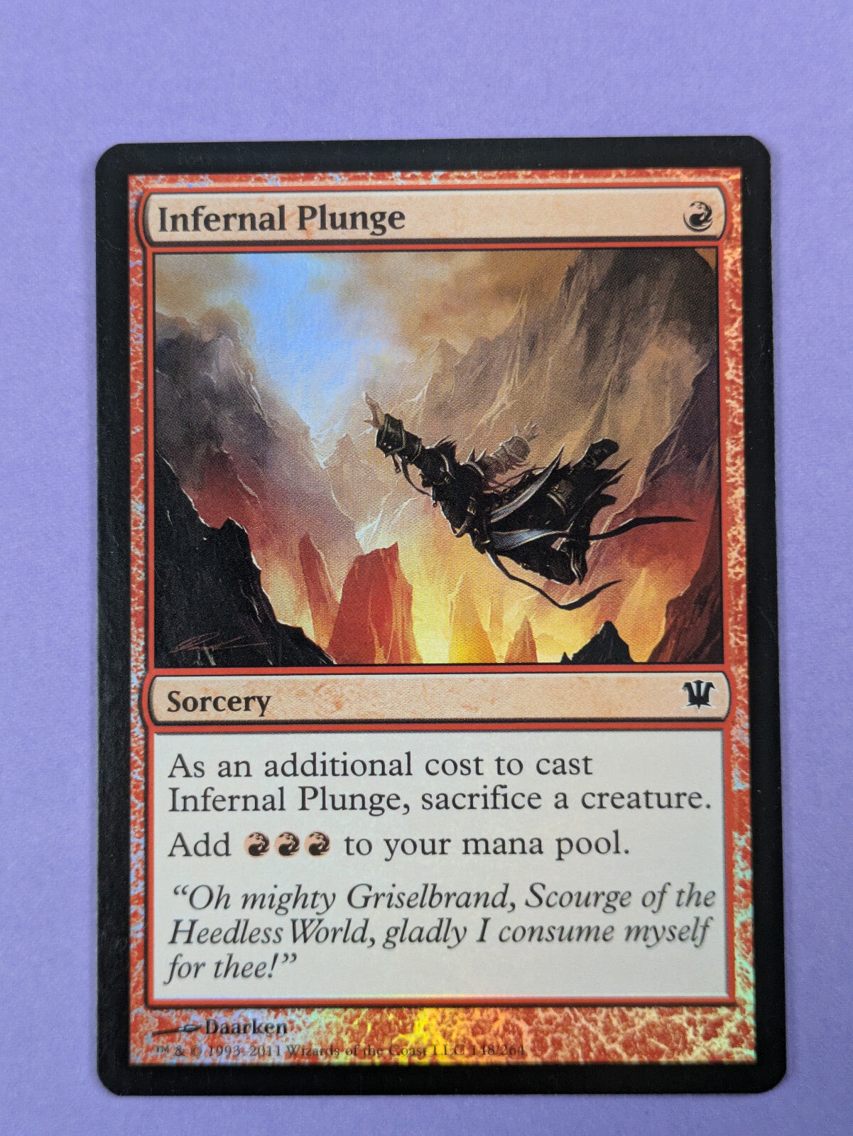 MTG Magic The Gathering: Innistrad: Infernal Plunge Foil Common #148/264 - MP