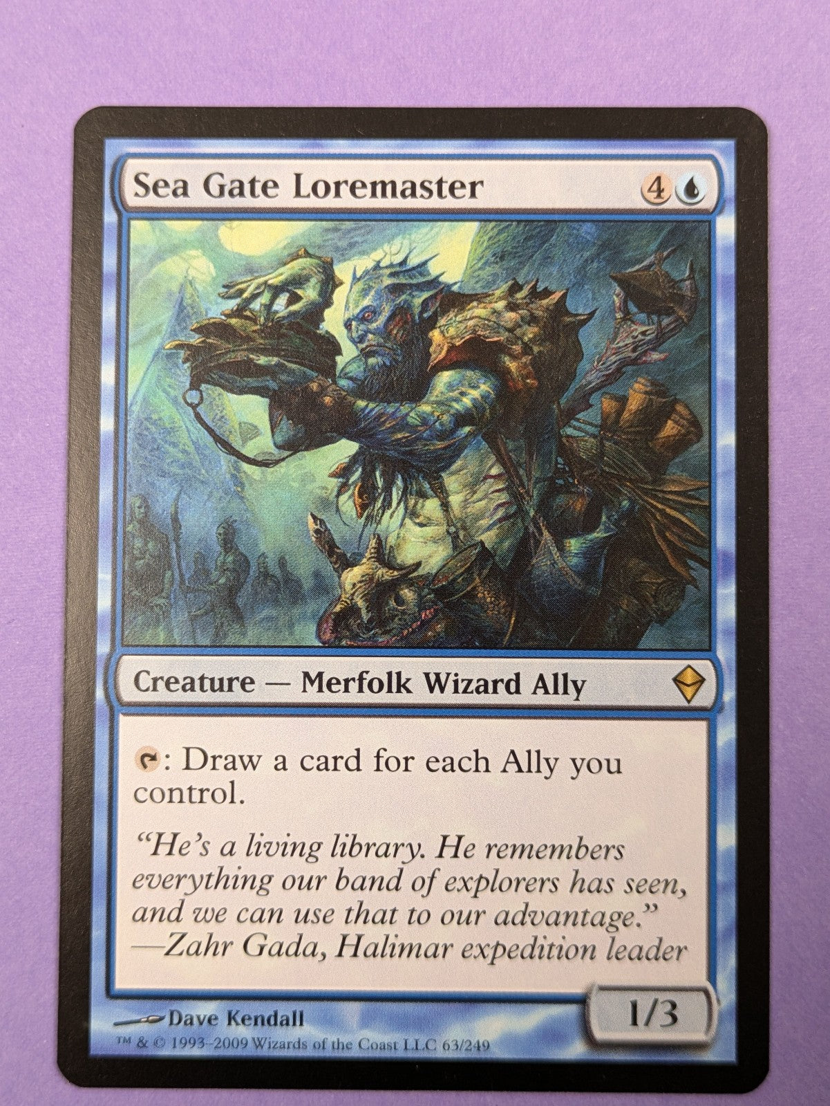 MTG Magic: Zendikar: Sea Gate Loremaster #63/249 Rare - NM