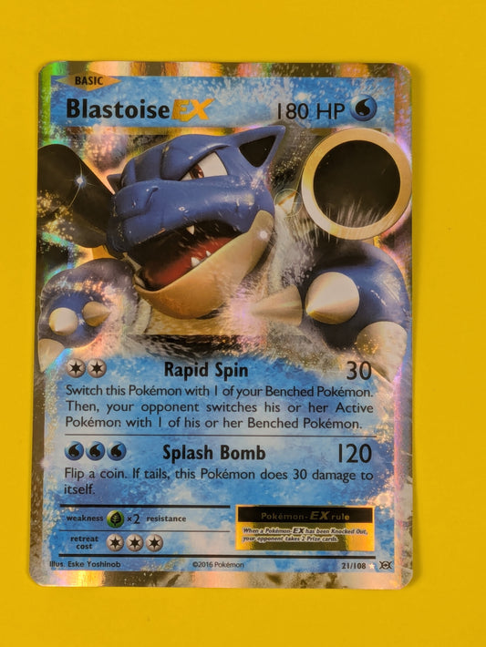 Blastoise EX - 21/108 - Ultra Rare Evolutions - Pokemon Card - NM