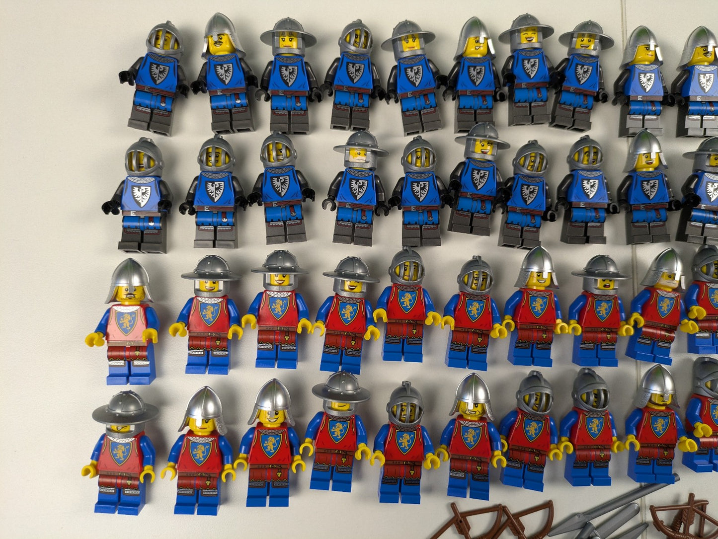 Lego Castle: 30 Black Falcons vs 30 Lion Knights Army Pack 60 Minifigures Total!