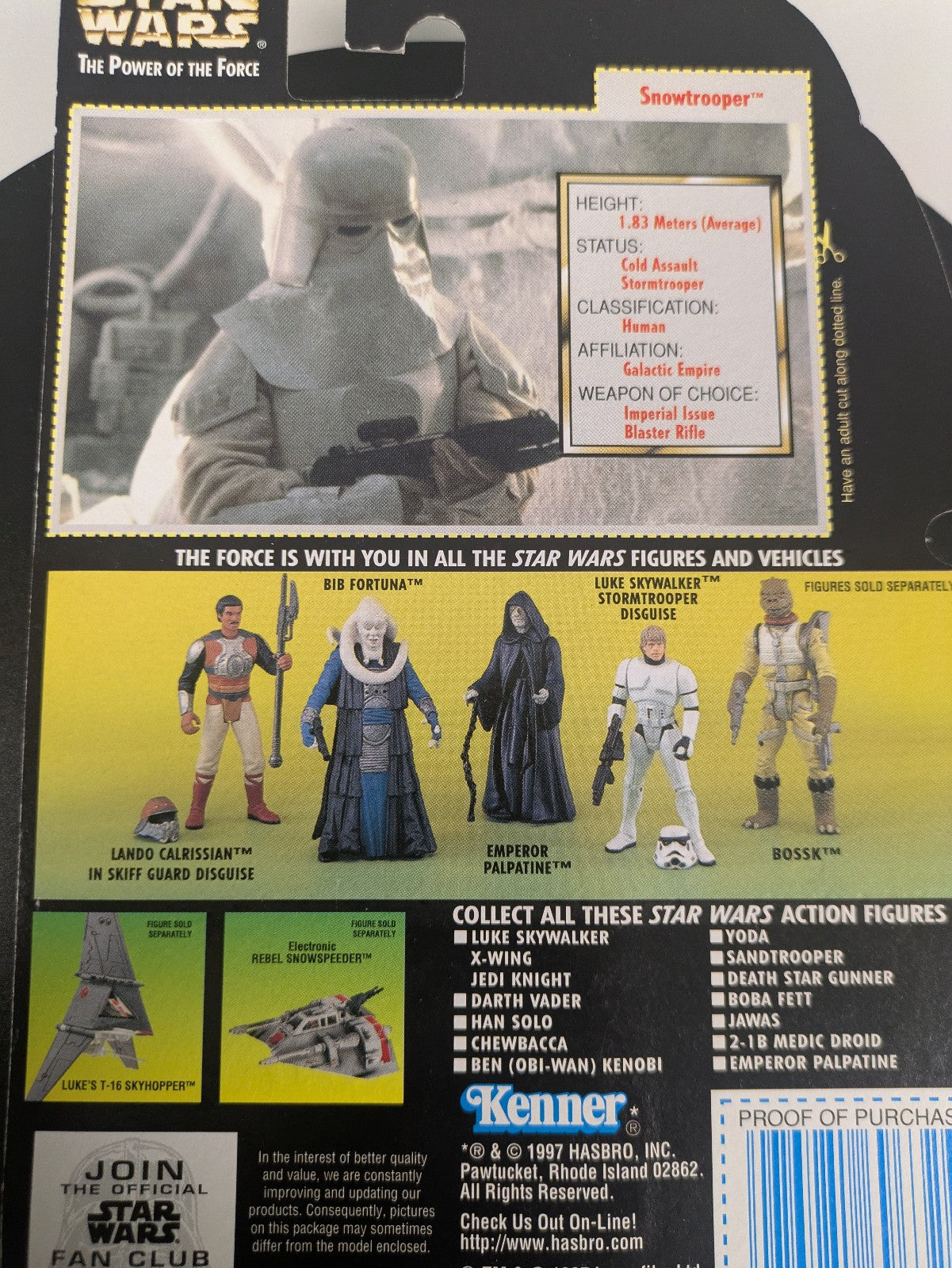 Kenner Star Wars POTF Snowtrooper 69705 Action Figure 3.75" NIB
